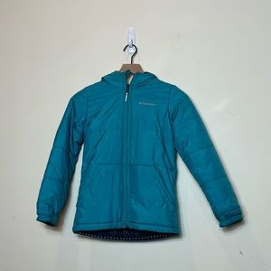 Girls Columbia Jacket in a Teal Color